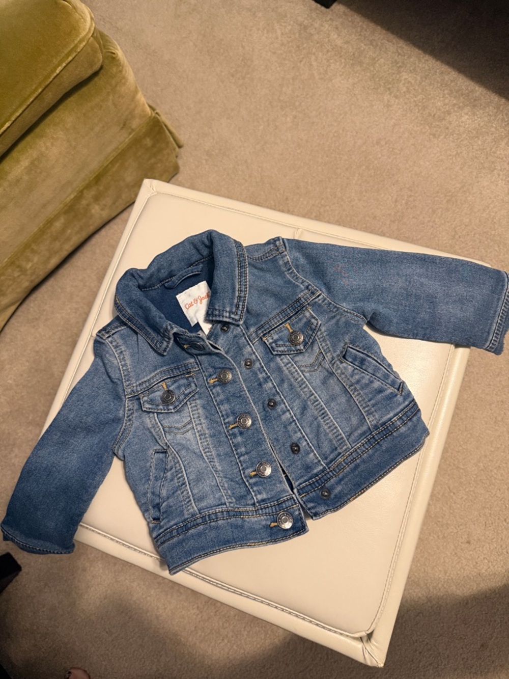 Cat & Jack Kids Blue Denim Jacket with Button Front